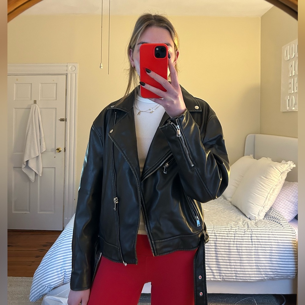 Zara Brown Leather Women's Jacket